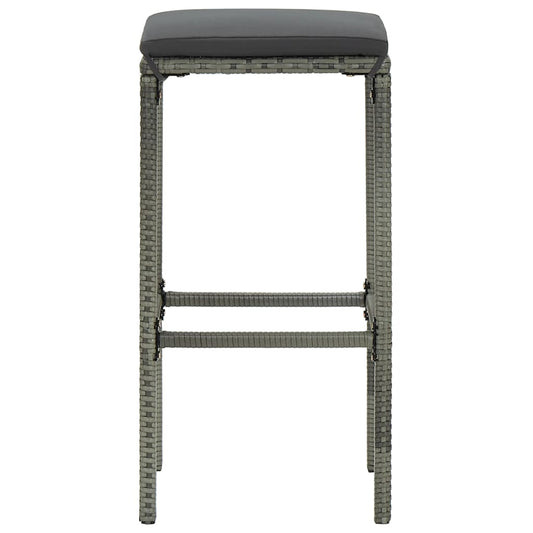 vidaXL Bar Stool Bar Seat Counter Height Island Stool for Pub Poly Rattan-40