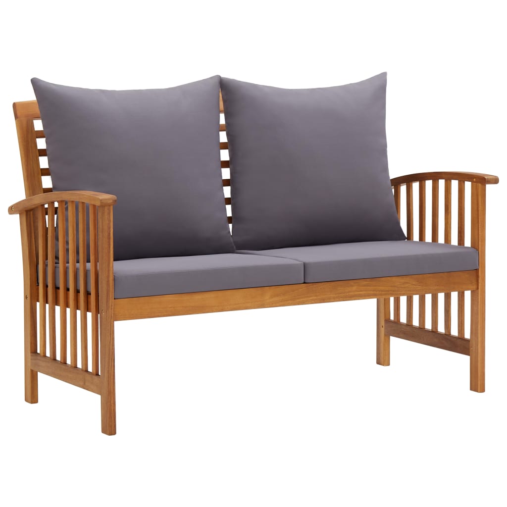 vidaXL 3 Piece Patio Lounge Set Solid Acacia Wood-11