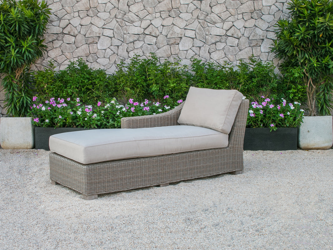 30" Aluminum  Wood  and Rattan Sectional Sofa Set-1