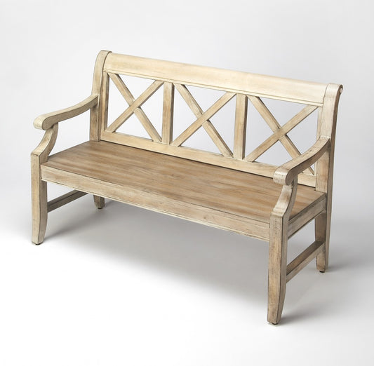 Gray Driftwood Finish Bench-0