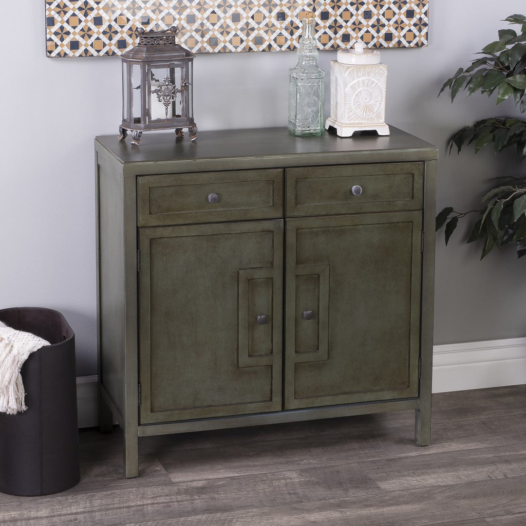 Imperial Green Console Cabinet