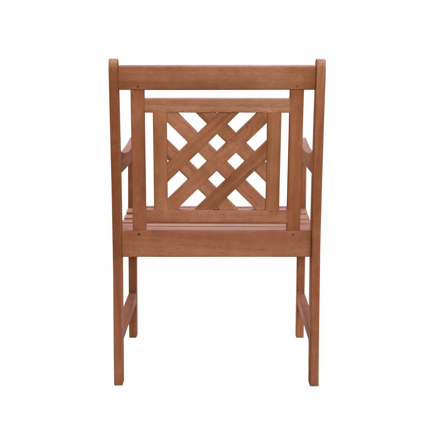 Brown Dining Armchair with Hatched Back-4