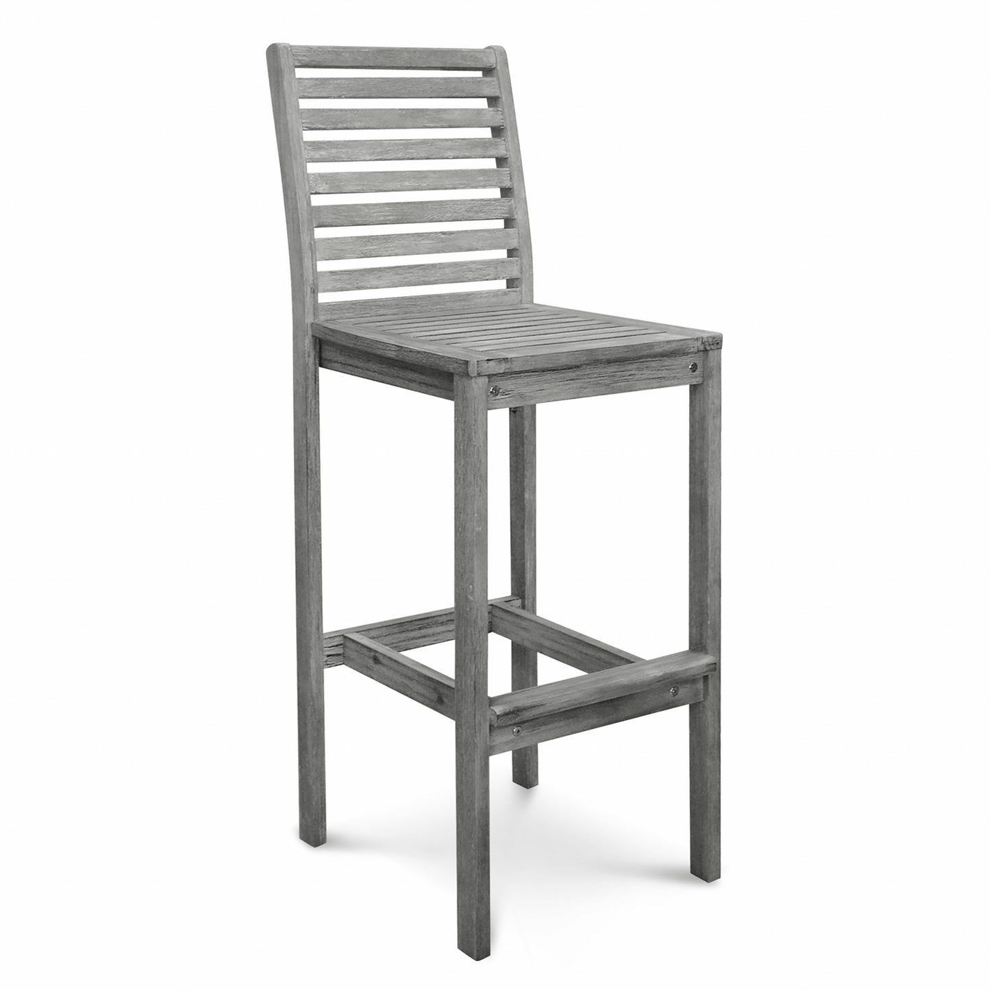 Distressed Bar Chair with Horizontal Slats-0