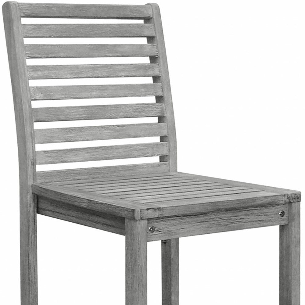 Distressed Bar Chair with Horizontal Slats-4