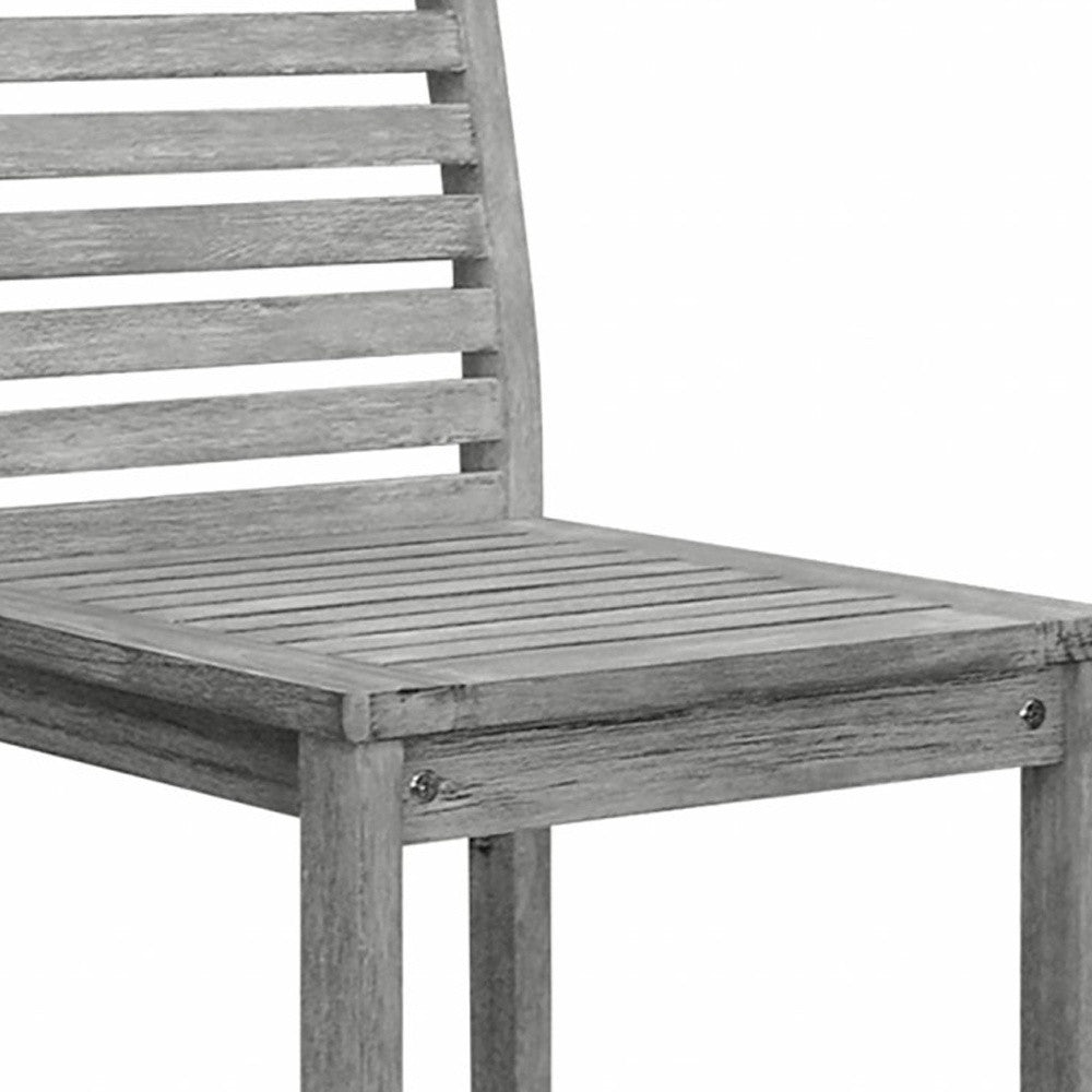 Distressed Bar Chair with Horizontal Slats-5