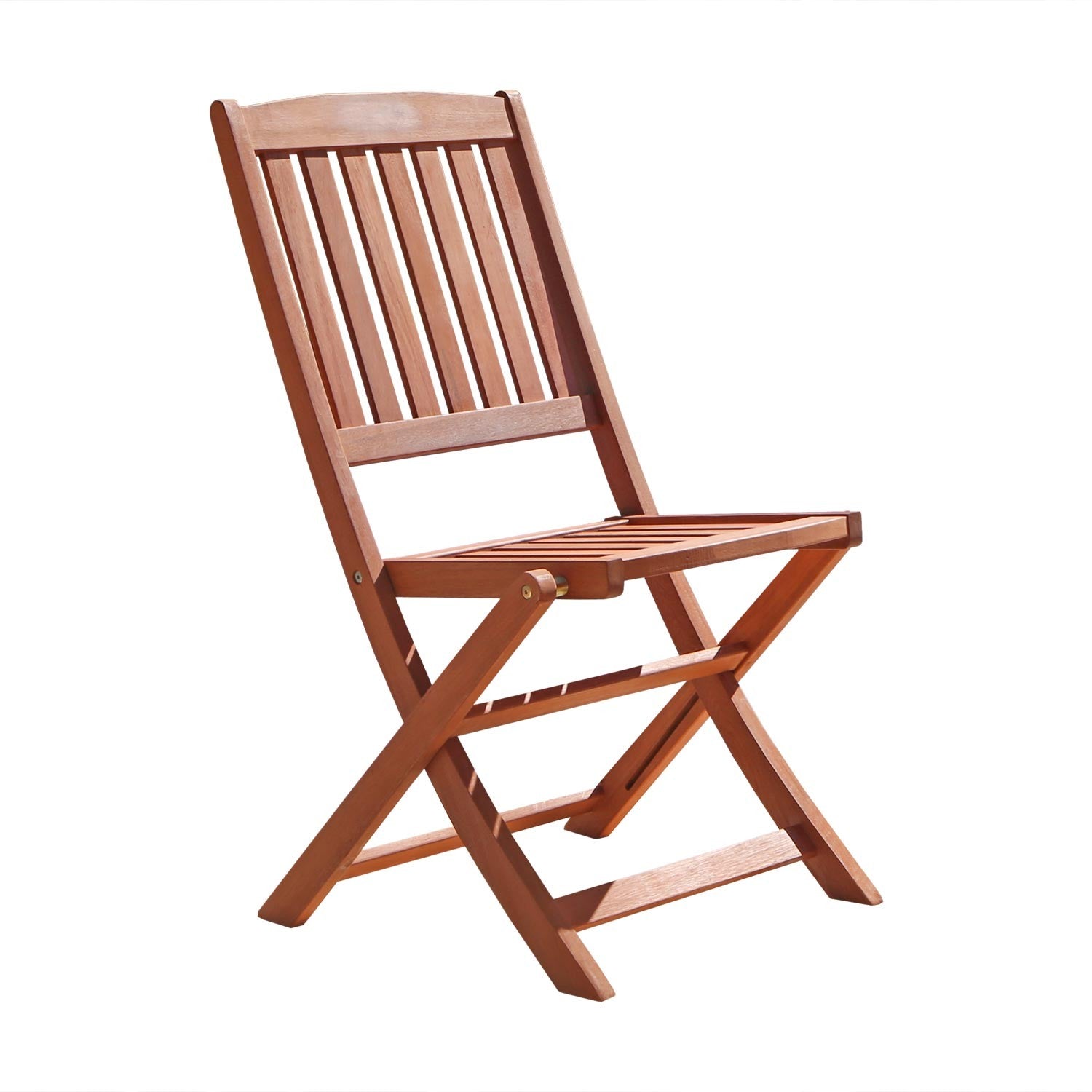 Set of Two Brown Folding Chairs-2