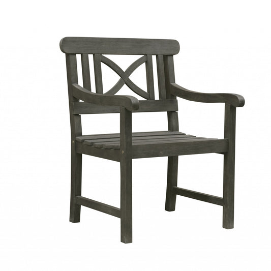 Distressed Grey Garden Armchair-0