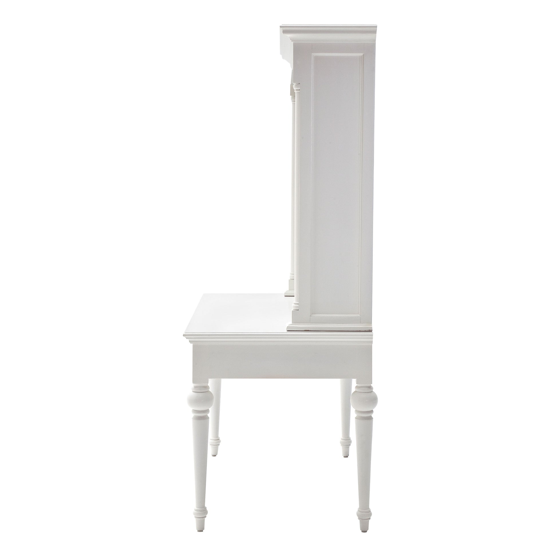 Antiqued White Provencial Writing or Computer Desk with Hutch-2