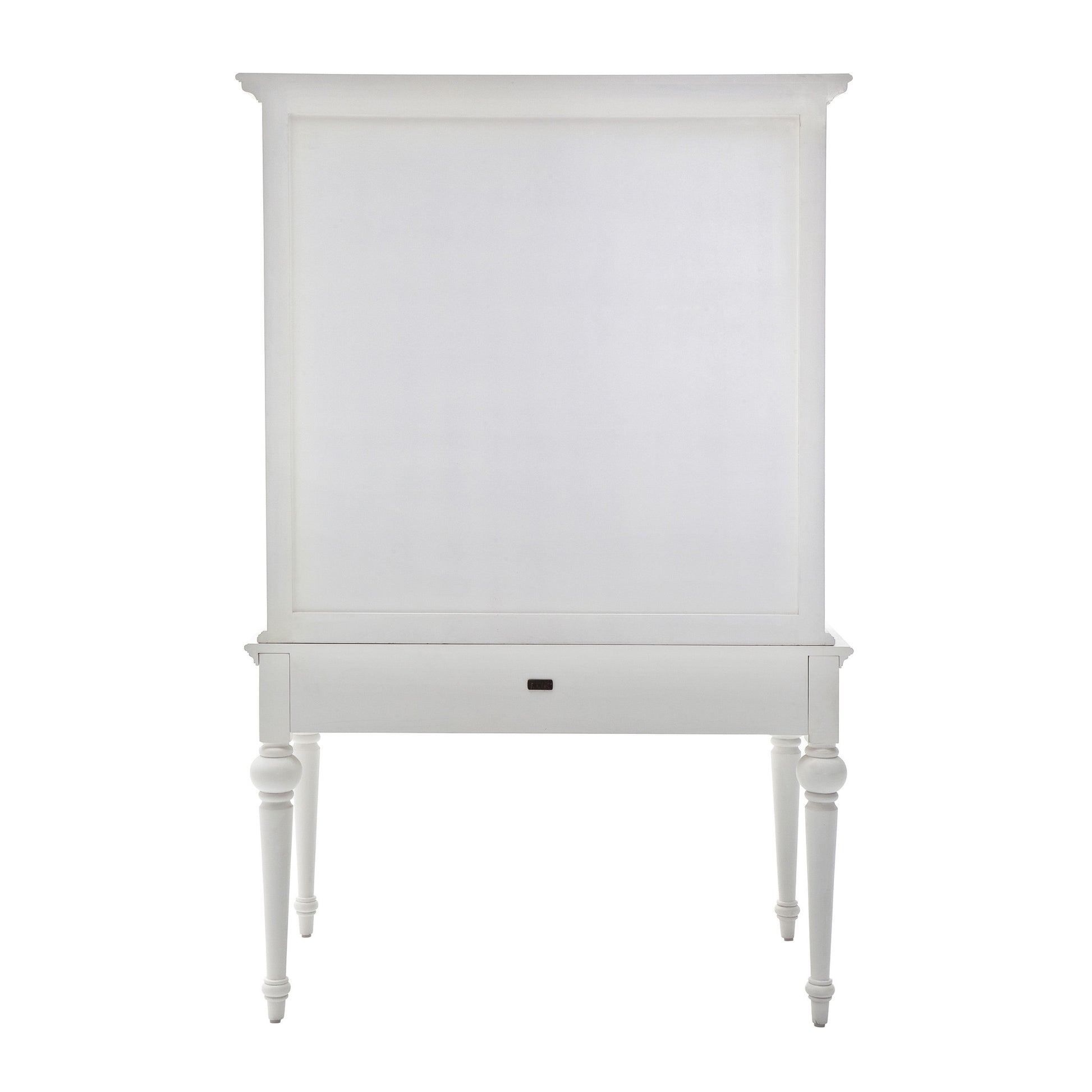 Antiqued White Provencial Writing or Computer Desk with Hutch-3