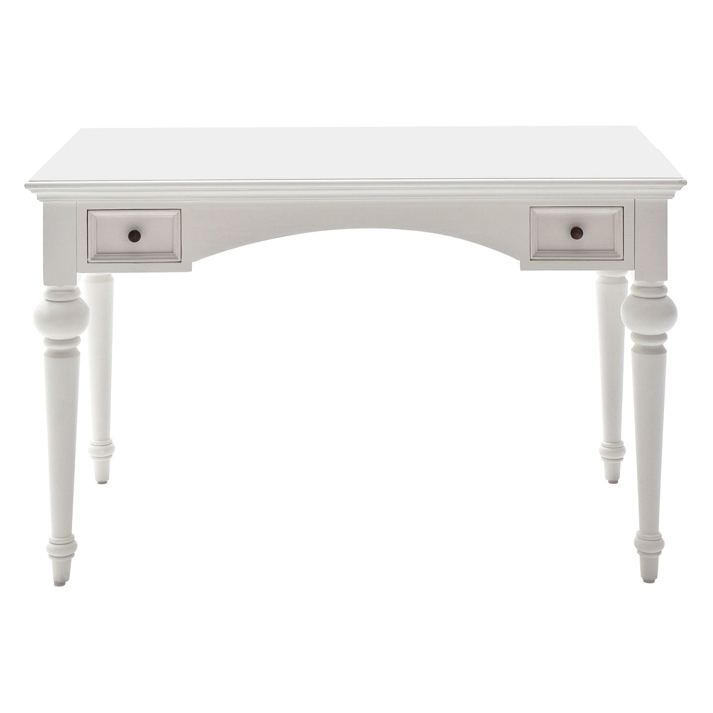 Antiqued White Provencial Writing or Computer Desk with Hutch-4