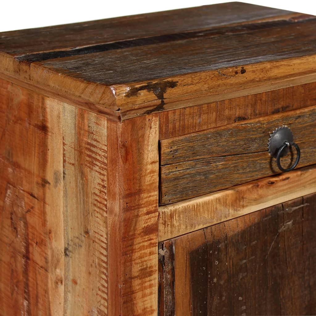 vidaXL Nightstand Solid Acacia Reclaimed Wood