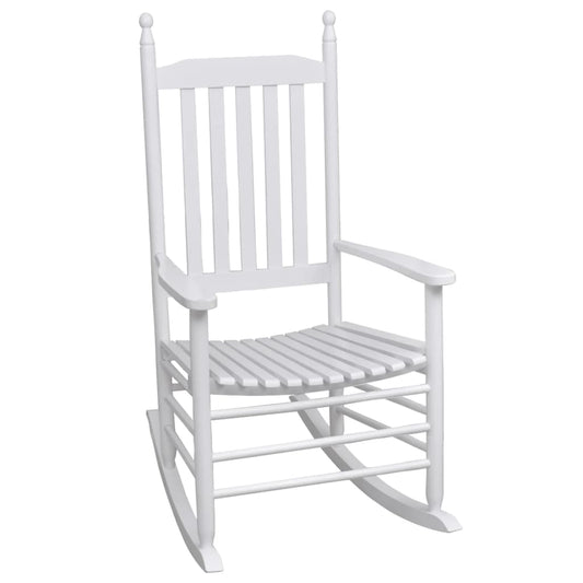 vidaXL Rocking Chair with Curved Seat Poplar Wood Armchair Wooden Multi Colors