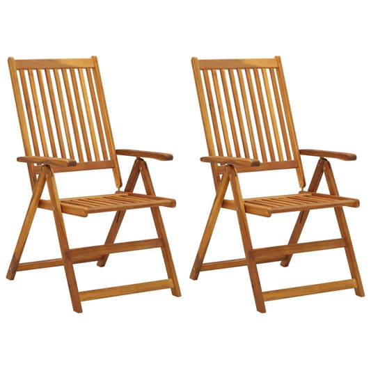 vidaXL 2/3x Solid Acacia Wood Garden Reclining Chair Outdoor Patio Seating