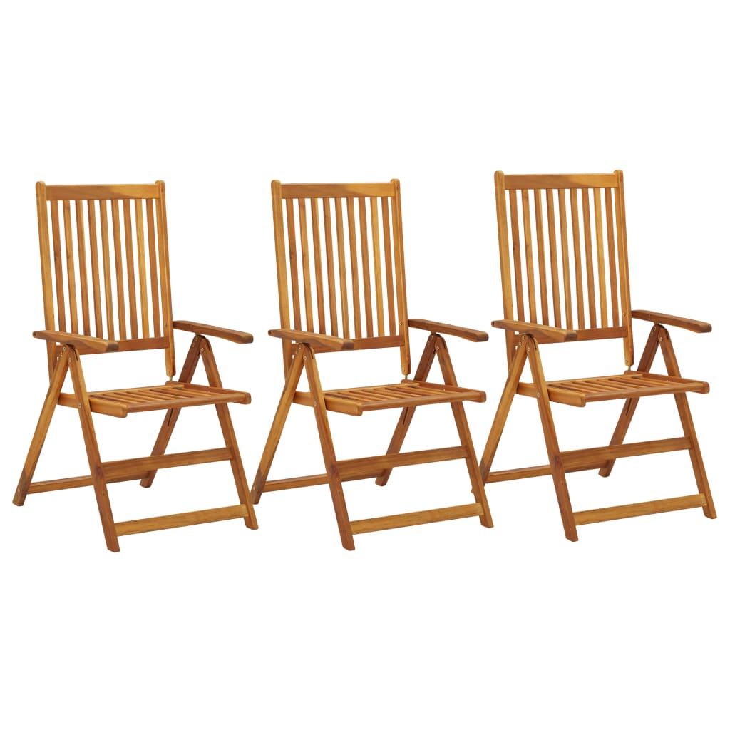vidaXL 2/3x Solid Acacia Wood Garden Reclining Chair Outdoor Patio Seating