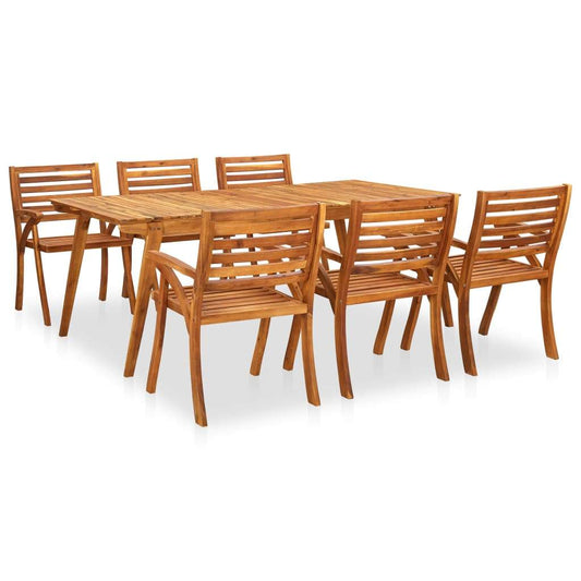 vidaXL Solid Acacia Wood Garden Dining Set 7/9 Pieces Outdoor Dinner Dinette-0